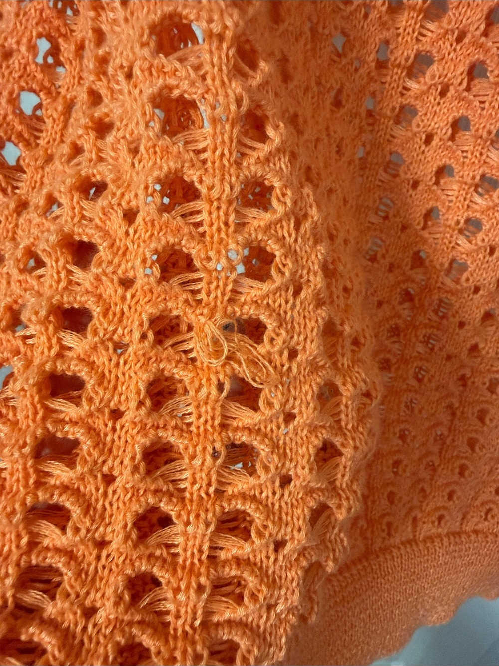 easel Open-Weave Scoop Neck Sweater in Bright Orange - Picture 5 of 5